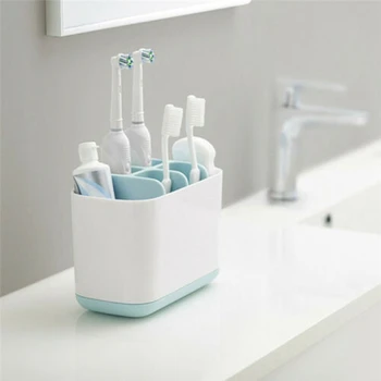

Plastic Multi-function Toothbrush Draining Rack Toothpaste Holder Bathroom Shelf Kitchen Soap Clean Brush Storage Rack