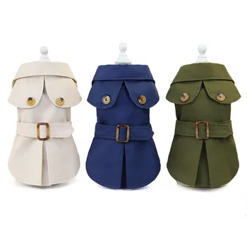 

Pet Clothes Dog Clothes Autumn New 20 European and American Three-Color Trench Coat Small Dog Pet Clothes Winter Clothes