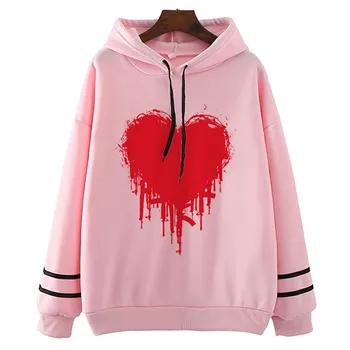 

Dark Heart Ii Streetwear Hoodies Hip Hop Autumn O-Neck　Women　Women　Hoodie High Quality Hoodies