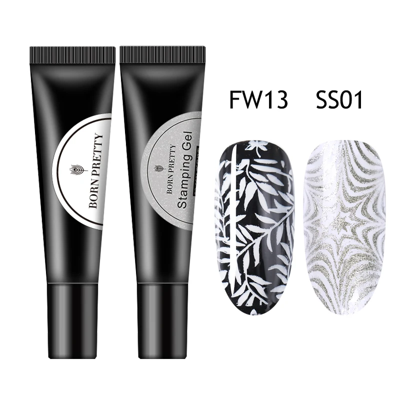 2 Pcs Set 3 BORN PRETTY Набор для штамповки ногтей Гель-лак 8 мл печать масло УФ Гель-лак для ногтей замачиваемый лак пластина для стемпинга для нейл-арта - Цвет: 2 Pcs Set 3