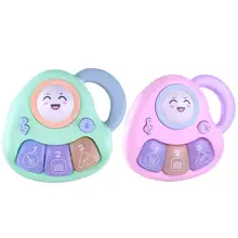 Симпатичная ручка трехклавишный детский музыкальный инструмент, фортепиано батарея головоломка игрушки развивающий, образовательный игрушка для младенца