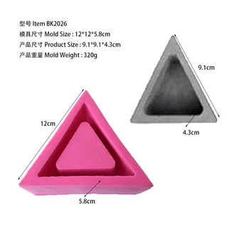 

Bk2026 Trapezoidal Triangle Concrete Mold Creative Nordic Flower Holder Combination Cement Flower Pot Mold