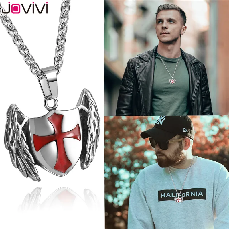 Мужская подвеска Jovivi 1x из нержавеющей стали крест тамплиеров/Crusader ST.Michael Лон