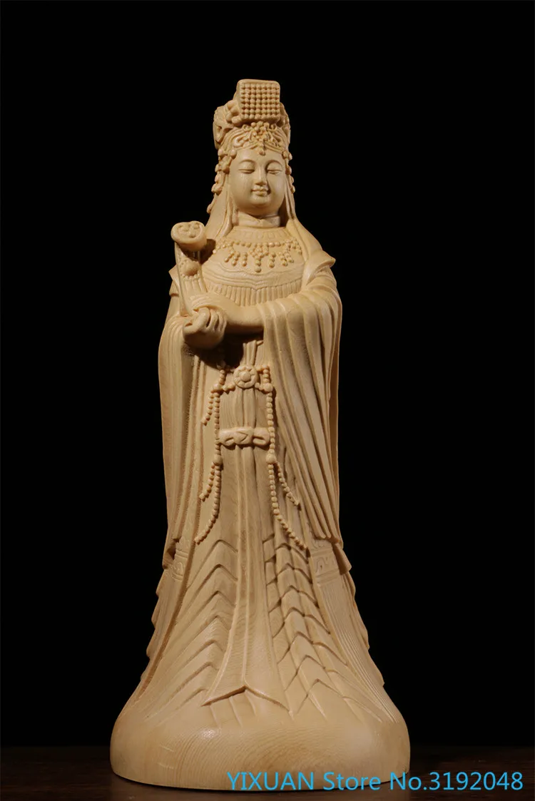 

God of the sea virgin Mazu North American cypress craft ornaments home decoration religious