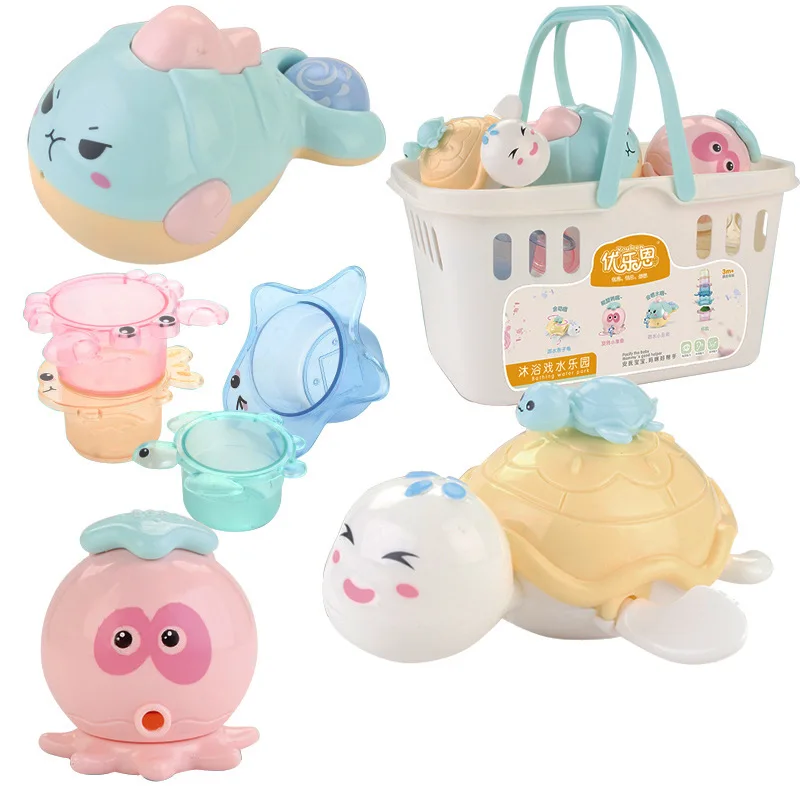 

Youleen Bath Play with Water Paradise Baby Bath Toy Children Water Spouting Play with Water Floating Swimming Suit Jenga