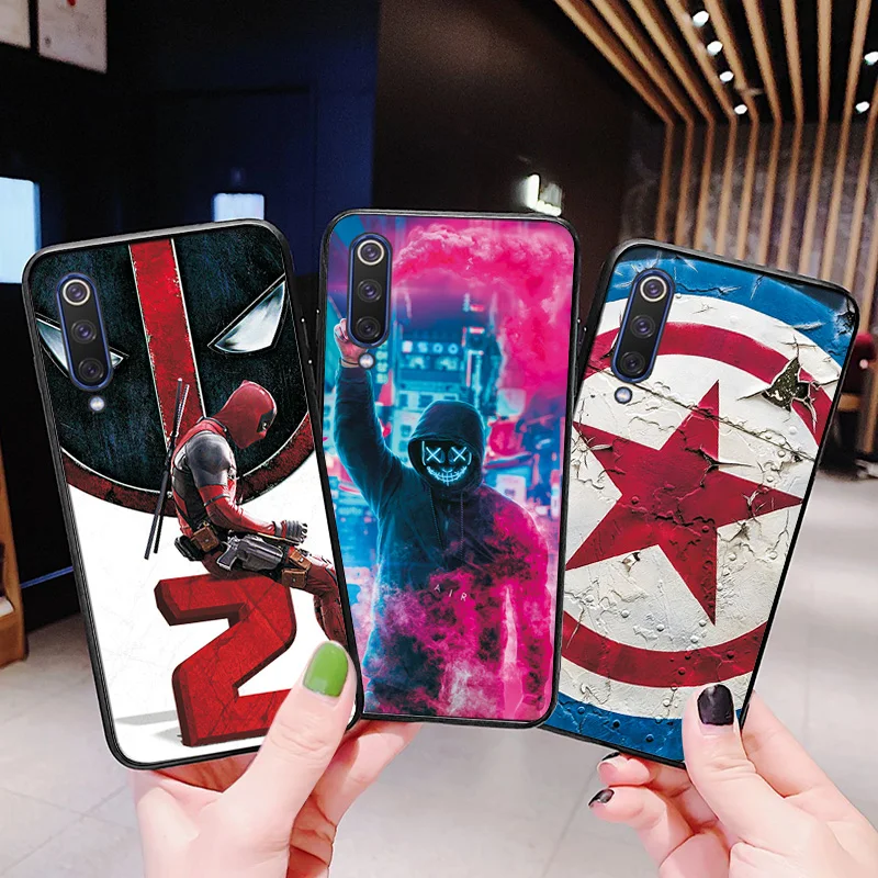 Чехол для Xiaomi Mi9 SE чехол Lite on Deadpool черный ТПУ телефона Mi 9 мягкая задняя крышка
