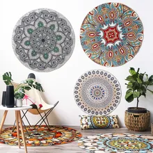 Этнический Boho напольный коврик для гардеробной и ковры коврик для йоги с мандалой Хиппи Мандала нескользящий круглый ковер для гостиной