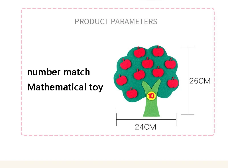 Математика монтессори игрушка яблони учат детей развитие ума Детский сад Diy вязання одежда раннего обучения обучающая игрушка