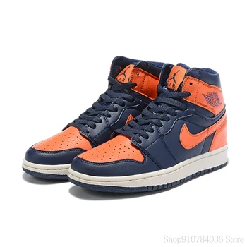 

Original NIke Air Jordan 1 AJ1 Men's Gold Medal Middle Basketball comfortable Shoes Size 40-45