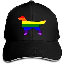 Классический унисекс LGBT флаг золотистый ретривер, собака Дальнобойщик бейсболка
