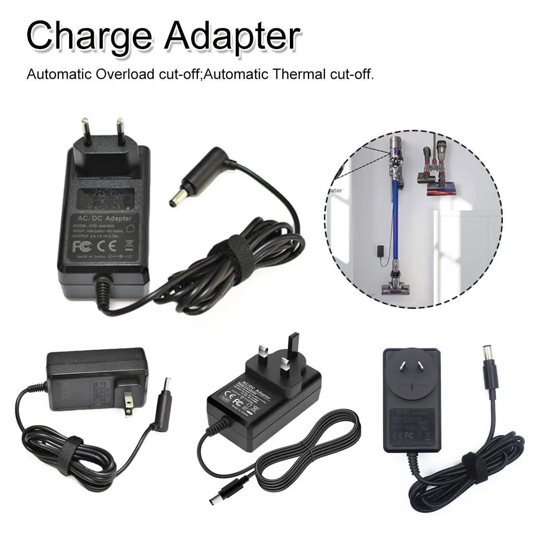 

Charging plug for Dyson V8 V7 V6 DC58 DC59 DC61 DC62 DC74 Vacuum cleaner Power Adapter charger replacements