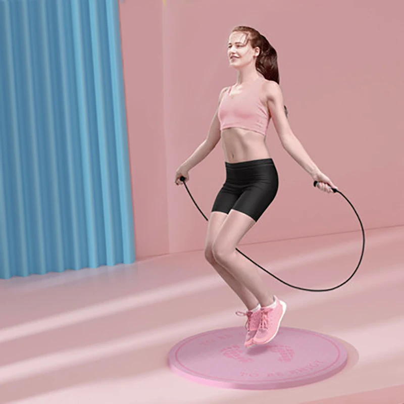 68mmSilentJumpRopeYogaMatRoundMatsAerobicsSkippingBufferPad