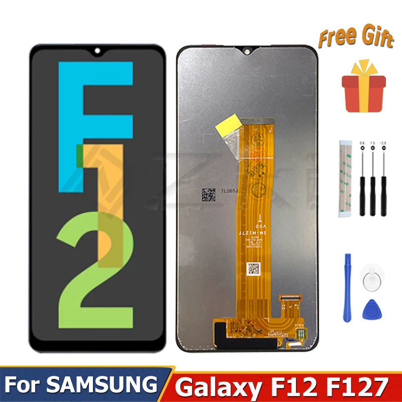 

ЖК-дисплей 6,5 дюйма для Samsung Galaxy F127, Полноэкранный сенсорный экран с дигитайзером, сменные детали, без рамки, совместимый с F12 SM F127F