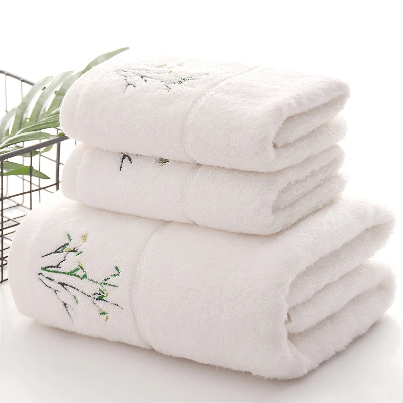 Bath Towels Bamboo Towel Set Quality Bamboo Fiber Bath Towels Set Thick Home Soft Quick Absorbent Luxury Hand Face Towels Toalha De Praia Washcloth полотенце