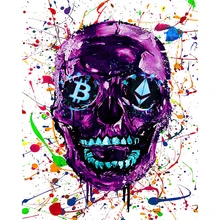 

tapb Graffiti Skull DIY Painting By Numbers Adults For Handpainted On Canvas Coloring By Numbers Home Wall Art Decor