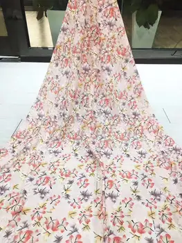 

Nigerian lace fabric 2019 high quality lace/ 3d lace fabric african lace fabric Embroidered tulle lace fabric