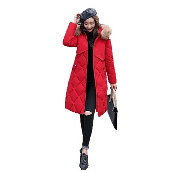 

loose parka coat women M-3XL plus size white red 8 color 2019 winter new long sleeve hooded fashion slim warmth clothing LR417