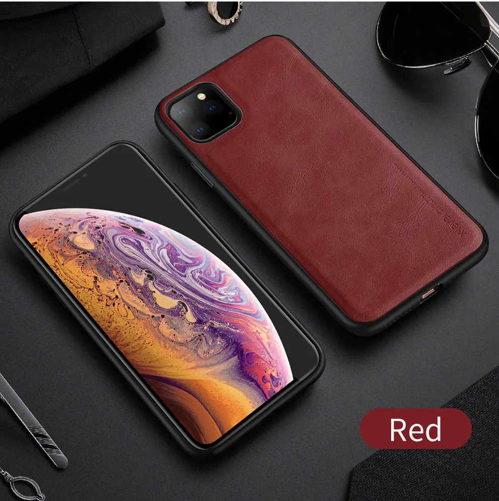 Кожаный чехол для iPhone XS 11 Pro Max 8 7P чехол Роскошный ультра-светильник Мягкий Силиконовый противоударный чехол для iPhone X XS XR