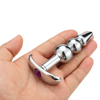4 Style Metal Anal Plug Outdoor Wear Butt Plug Sex Toys with Crystal Jewelry Insert Anal All Day Suitable for Women Men Bdsm Gay 6