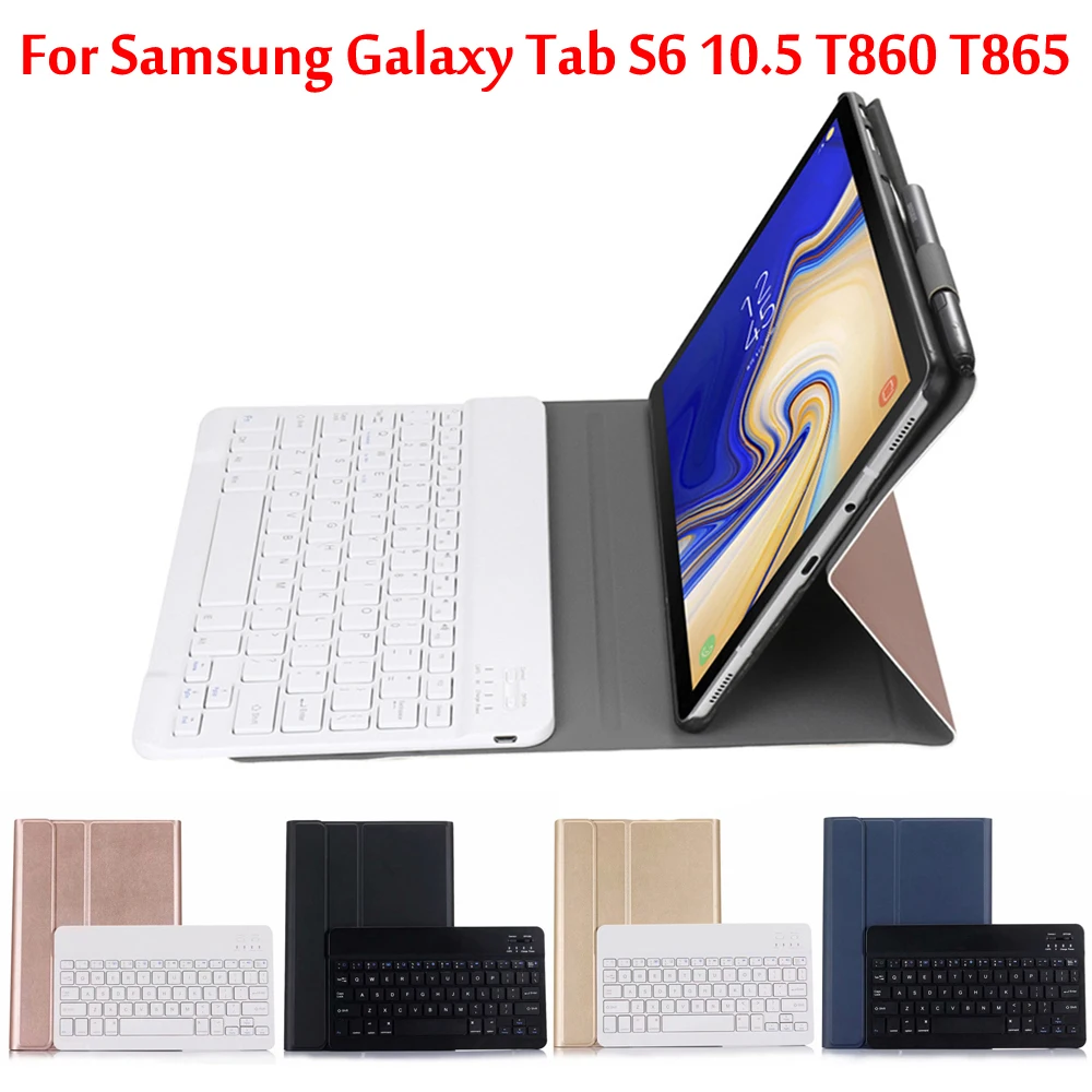 Чехол для клавиатуры с Bluetooth Samsung Galaxy Tab S6 10 5 T860 T865 SM T865|Чехлы планшетов и