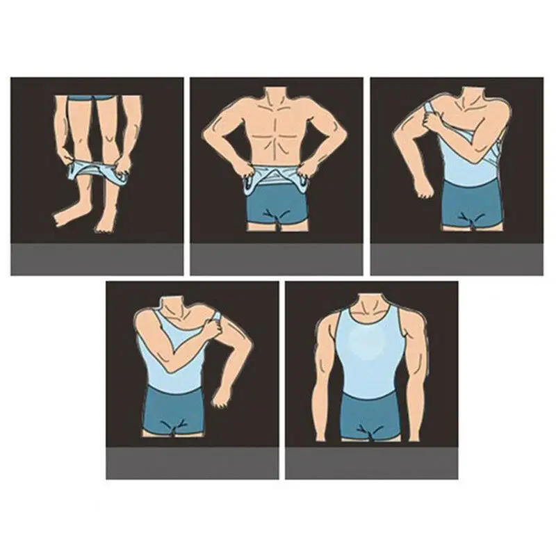 Сексуальный мужской тонкий шейпер для живота жирное нижнее белье жилет футболка корсет Корректирующее белье плюс размер