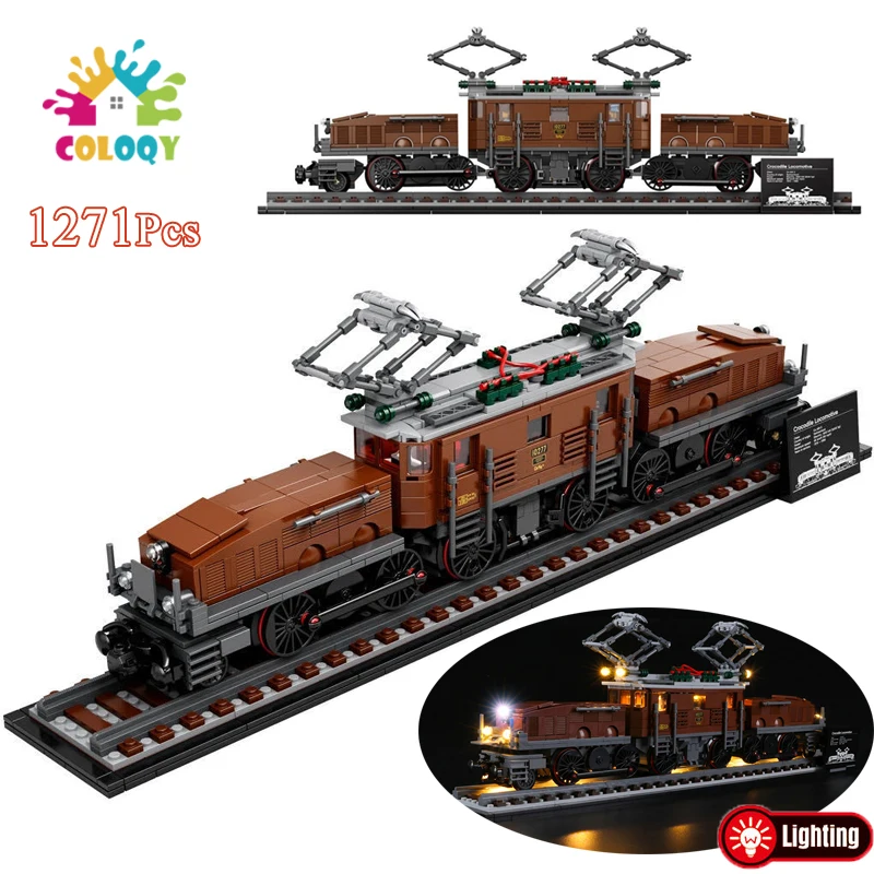 

Technic Blocks Train Model Building Blocks Led Light Kit For 10277 Crocodile Locomotive Bricks DIY Collectable Toys For Kids