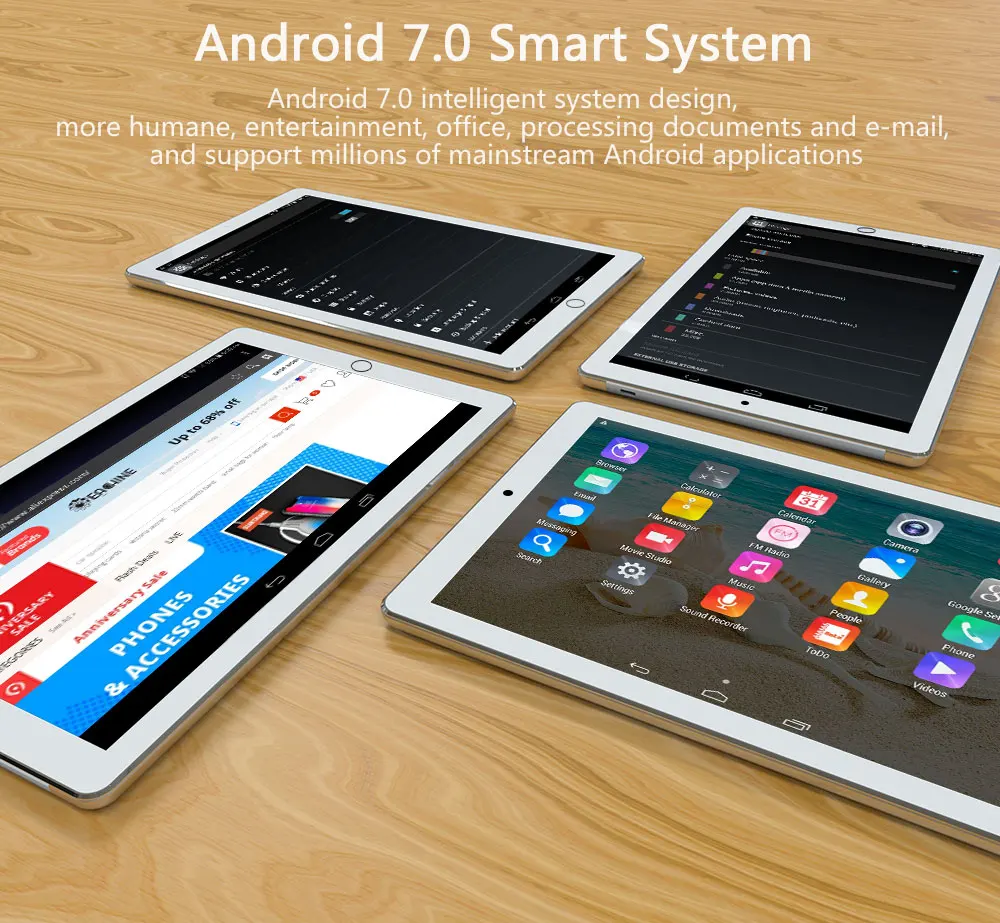 ANRY, 3G, планшет с функцией звонка, 10 дюймов, две sim-карты, слот для android 7,0, Wifi, Bluetooth, gps, четыре ядра, 4 Гб ram, 32 ГБ rom, Tab