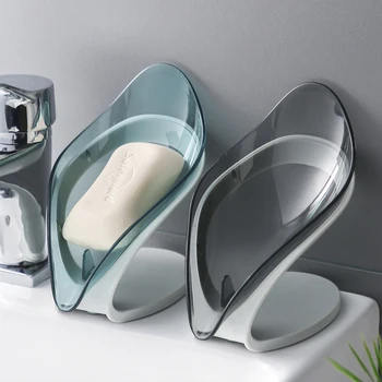 

Leaf Shape Soap Box Bathroom Soap Holder Dish Storage Plate Tray Bathroom Soap Holder Case Bathroom Supplies Bathroom Gadgets