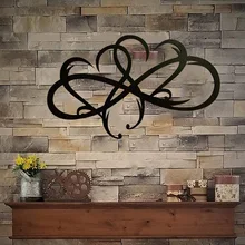 

Infinity Heart Steel Wall Decor Metal Wall Art Love Wall Sign for Home Wedding Decor Wind Chimes Hanging Decoration Accessories