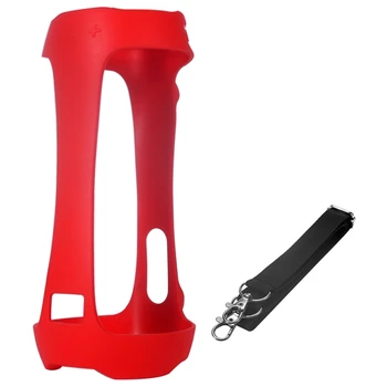 

FULL-Silicone Case Cover with Strap Carabiner for JBL Pulse 4 Bluetooth Speaker