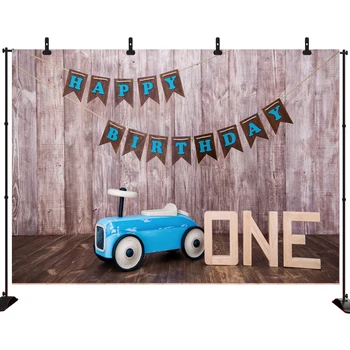 

Acejoker 1st Birthday Party Backdrop Wood Broad Baby Shower Background Table Banner Photography