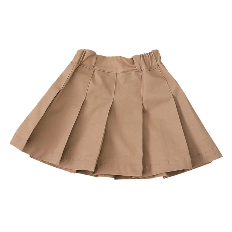 2-16Years Summer Mini Skirt for Kids Excellent shipfree Solid Khaki Girls Color Tut
