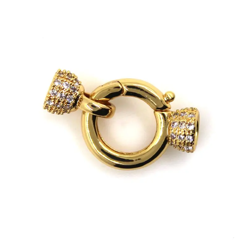 

Copper Connection Gold Plated Clasps Accessories DIY Jewelry Making Findings For Handmade Woman Pearl Necklace Bracelet Gifts
