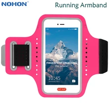 Nohon нарукавная сумка для телефона для iPhone 11 Pro X XS XR 8 7 6 сенсорный чехол для ключей с отпечатком пальца регулируемый спортивный нарукавник для бега в тренажерном зале