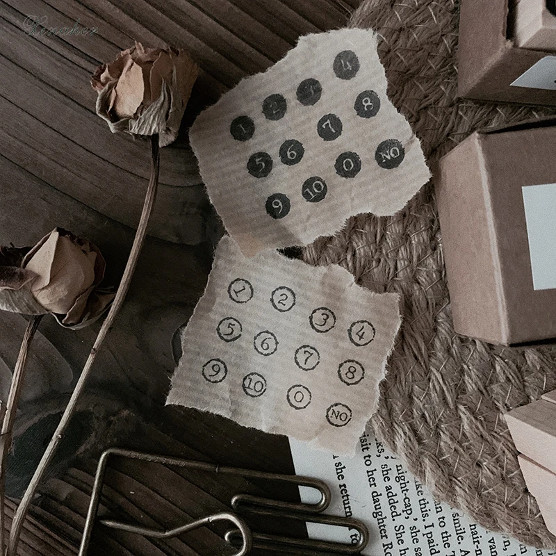 12 шт./компл. винтажные полые/Твердые Цифровые штампы DIY деревянные резиновые штампы для stationery канцелярские принадлежности Скрапбукинг Стандартный штамп