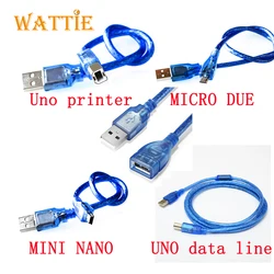 Impressora usb cabo azul para aarduno 2560 devido por micro mini linha de dados da impressora