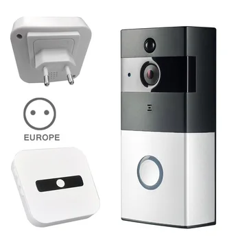 

WiFi Video New Wire-free Doorbell With 8G TF Card 720P HD PIR Motion Detection Alerts Night Vision HD Camera UK Plug ND9