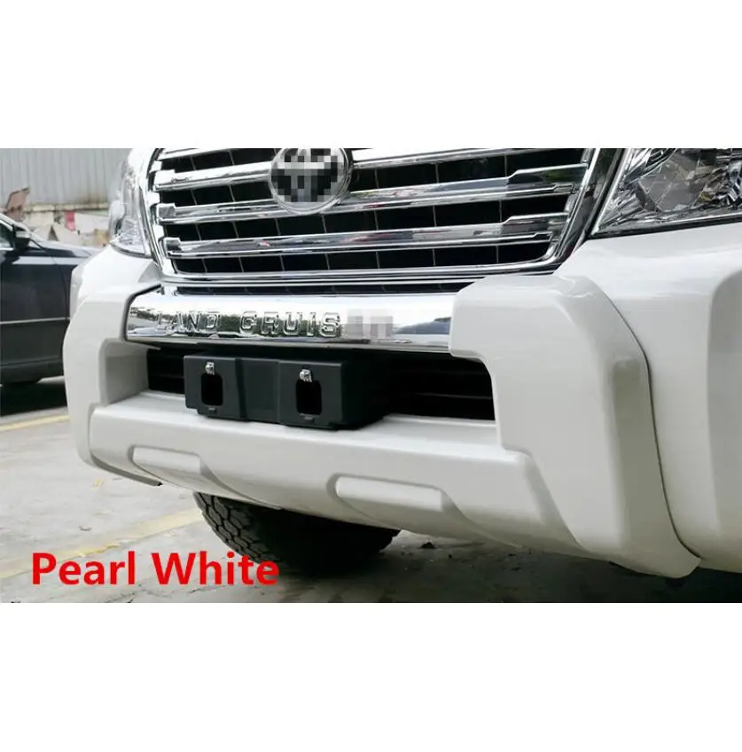 Защита переднего бампера для автомобиля TOYOTA LAND CRUISER LC200 2012 2013 высокое качество авто бампер пластина аксессуары - Цвет: Pearl White