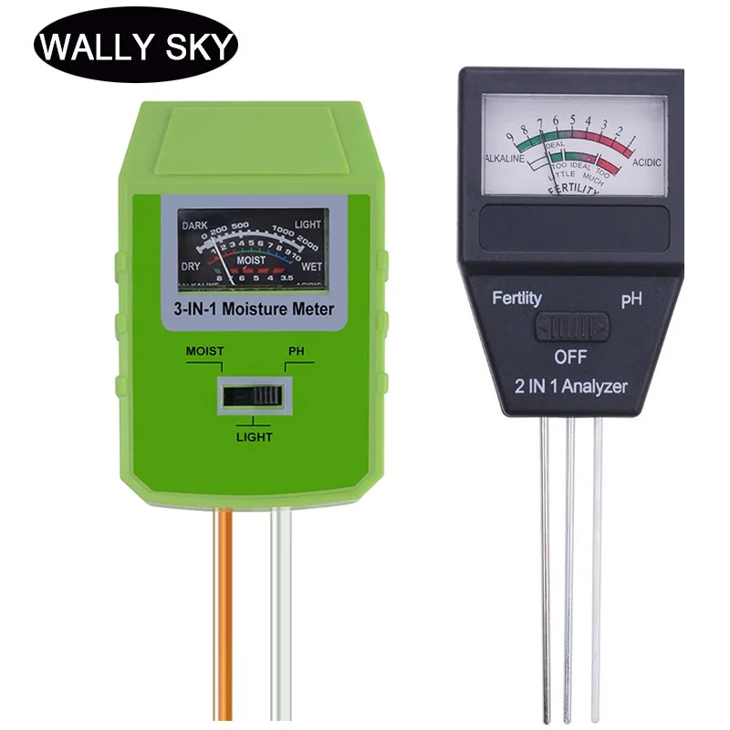 

Soil PH Meter 3 in 1/2 in 1 Sunlight PH Meter Tester Light Humidity Acidity Moisture Measurement Tools for Garden Plant Flowers