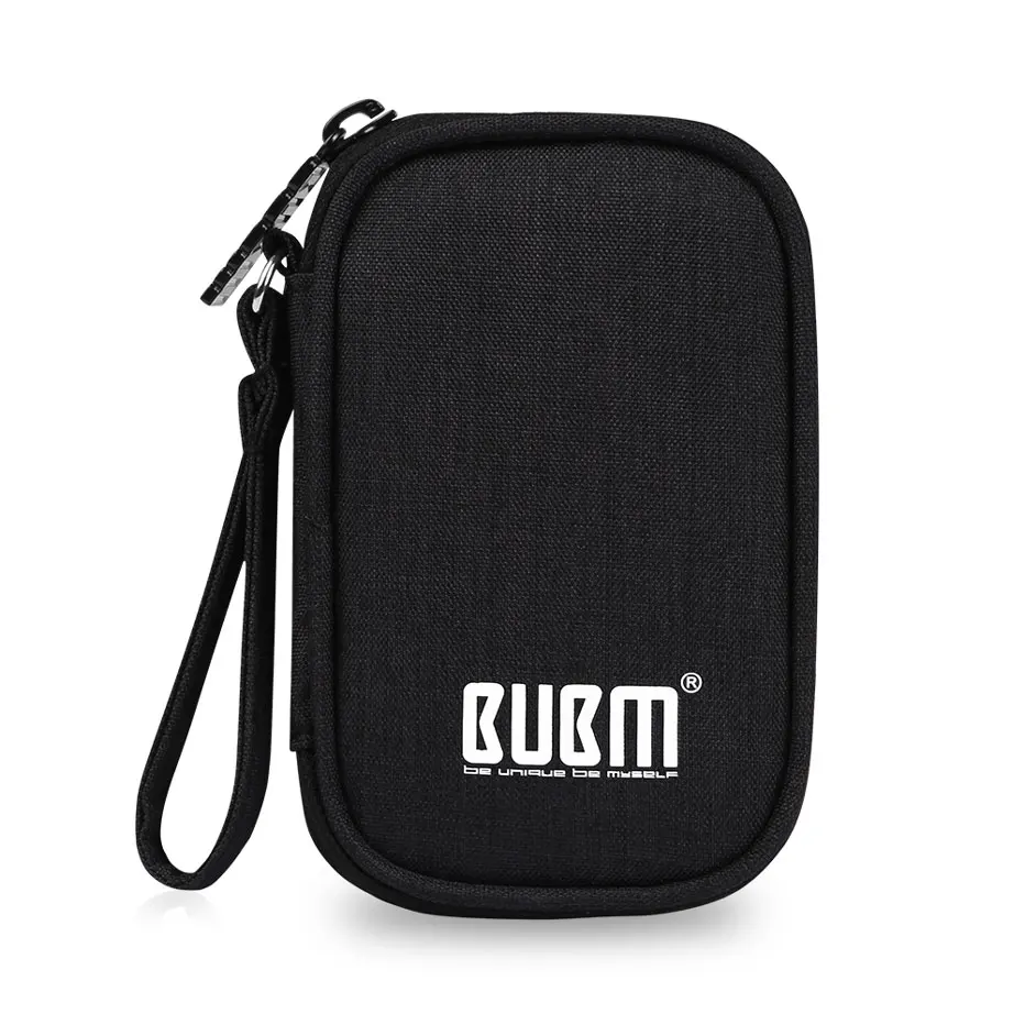 BUBM чехол для переноски наушников держатель сумка для хранения USB гаджет органайзер для наушников Мини-чехол для наушников, Airpods, кабель, usb-накопитель - Цвет: Rectangle Black