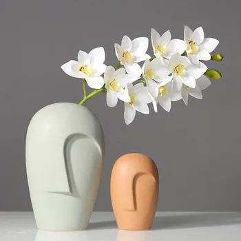 

New Creative Nordic Modern Simple Charming Face Ceramic Vase Model Room Club Exhibition Hall Personality Ornaments