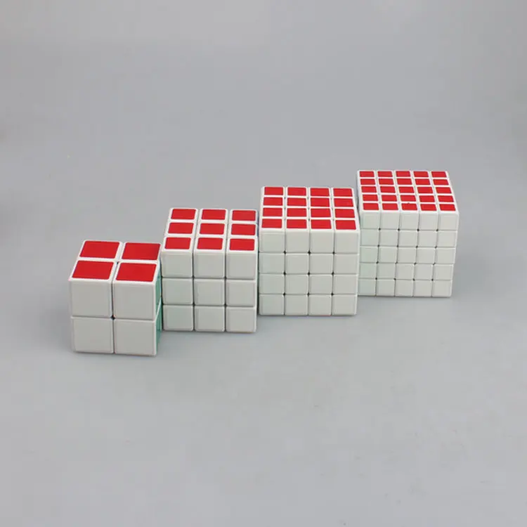 [2345 заказ волшебный кубик комбинация белая блестящая сторона клейкая бумага] 2345-заказ 4 шт белый фон Кубик Рубика