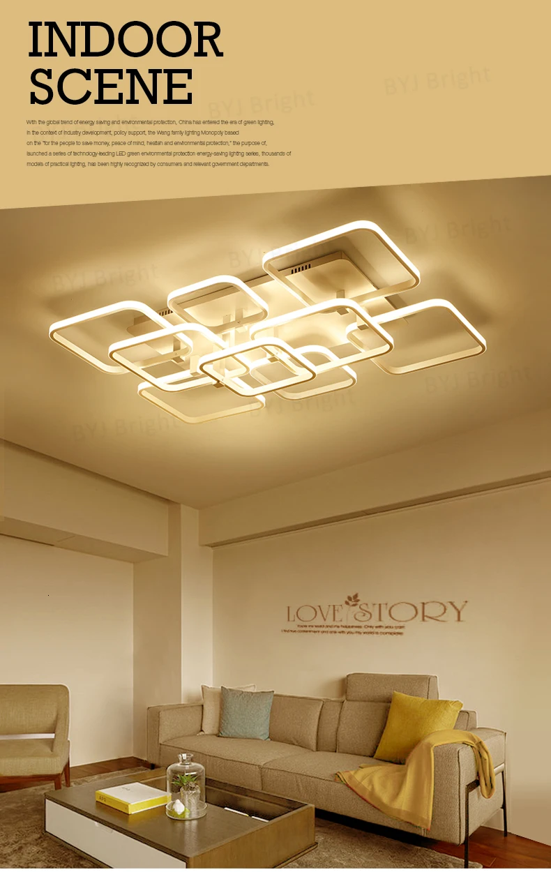 Современные черные/белые квадратные светодиодные потолочные светильники для гостиной, спальни, внутреннего освещения, плафон, потолочный светильник, luminaria teto