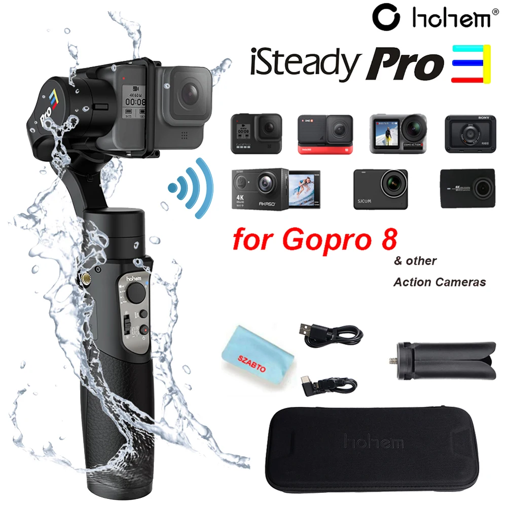 HOHEM ISteady  Pro 3 3-Axis Handheld Splash-Proof Gimbal Suitable For DJI Osmo Action Gopro Hero 8/7/6/5/4/3 SJCAM YI and o