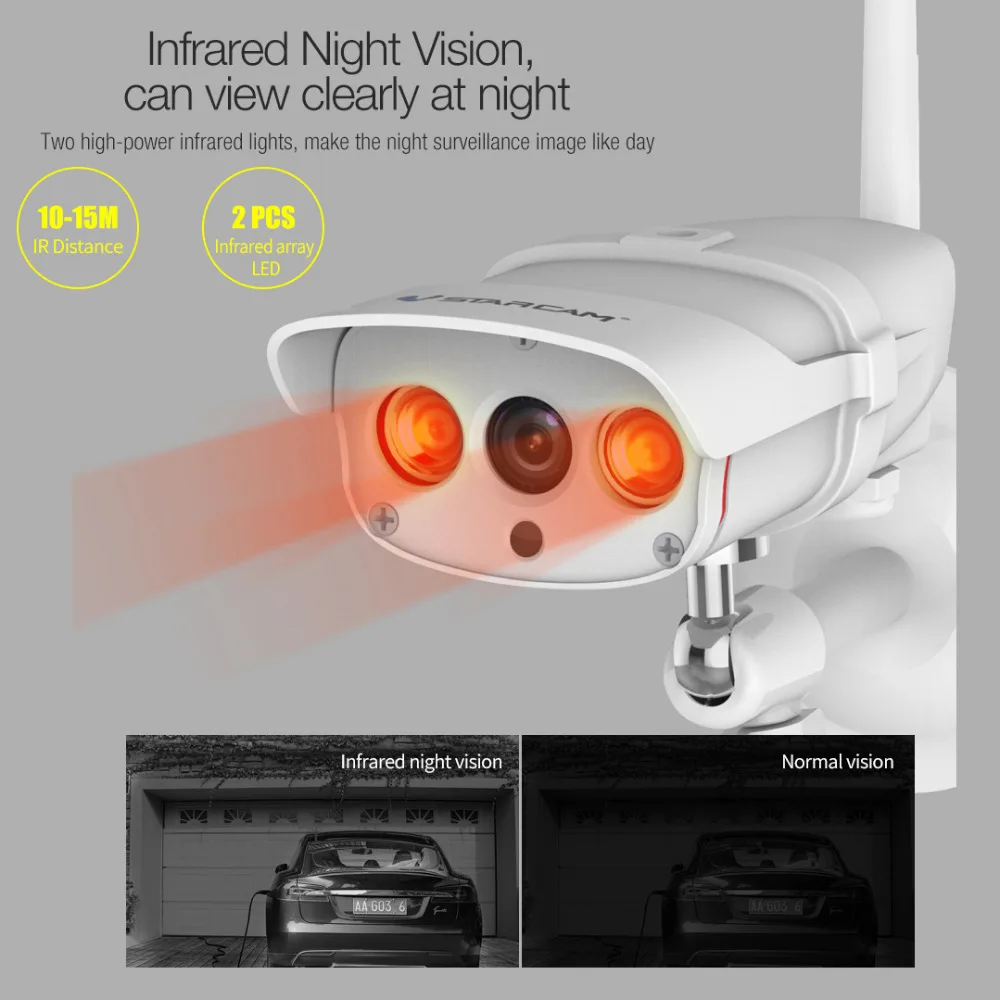 VStarcam C16SWIP Водонепроницаемая IP67 FULL HD 1080P Беспроводная ip камера ИК Ночное Видение