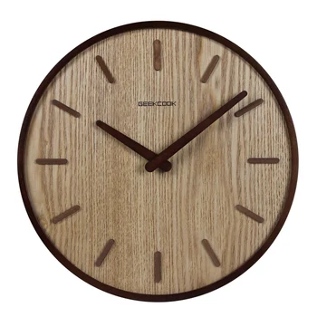 

Wall Clock Living Room Wooden Quite Steampunk Simple Vintage Wall Silence Sweep Style Home Clock Bestselling New 2019 GG50gz