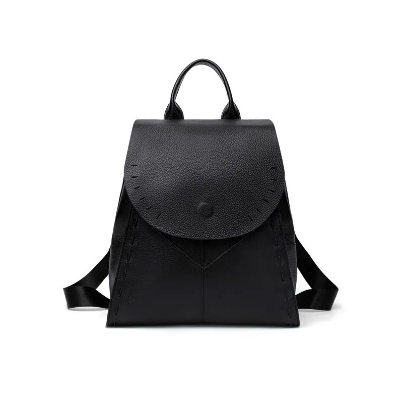 

2020 New Arrival Large Capacity Soft Genuine Leather Both Shoulders Bag/ Backpack for Woman