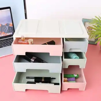

New 1pcs Cosmetic Storage Box Drawer Makeup Dressing Table Skin Care Rack House Organizer Container Makeup Mobile Phone Sundries