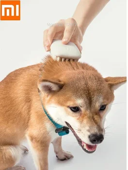 

Youpin Pet cat and dog soft silicone hair comb Massage Brush Washing Hair Comb Comfortable Bath Cleaning Supplies