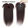 SEGO 10x10cm Straight Human Hair Topper Remy Natural Hairpieces with Bangs for Women Small Toupee Bang Clips ins ► Photo 3/6